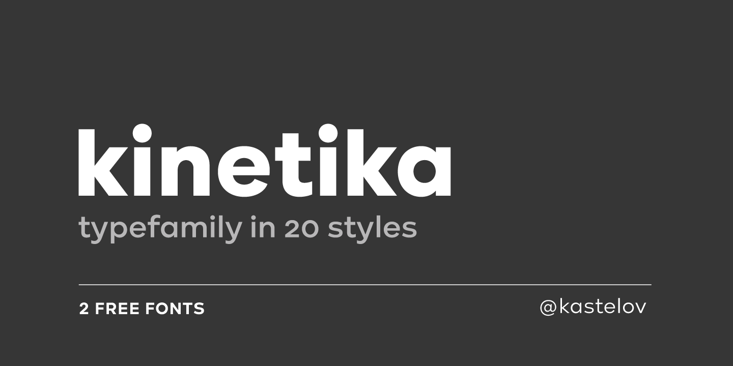 Beispiel einer Kinetika Ultra-Schriftart